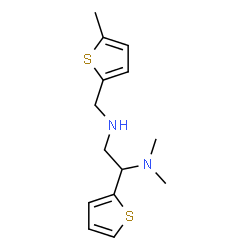 ChemSpider 2D Image | N~1~,N~1~-Dimethyl-N~2~-[(5-methyl-2-thienyl)methyl]-1-(2-thienyl)-1,2-ethanediamine | C14H20N2S2