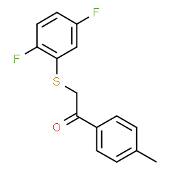 ChemSpider 2D Image | 2-[(2,5-Difluorophenyl)sulfanyl]-1-(4-methylphenyl)ethanone | C15H12F2OS