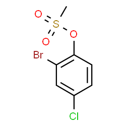 ChemSpider 2D Image | 2-Bromo-4-chlorophenyl methanesulfonate | C7H6BrClO3S