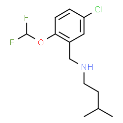 ChemSpider 2D Image | N-[5-Chloro-2-(difluoromethoxy)benzyl]-3-methyl-1-butanamine | C13H18ClF2NO