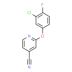 ChemSpider 2D Image | 2-(3-Chloro-4-fluorophenoxy)isonicotinonitrile | C12H6ClFN2O