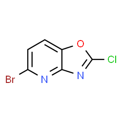 ChemSpider 2D Image | 5-Bromo-2-chlorooxazolo[4,5-b]pyridine | C6H2BrClN2O