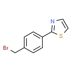 ChemSpider 2D Image | 2-[4-(Bromomethyl)phenyl]-1,3-thiazole | C10H8BrNS