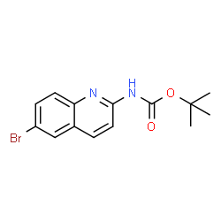 ChemSpider 2D Image | tert-Butyl (6-bromoquinolin-2-yl)carbamate | C14H15BrN2O2