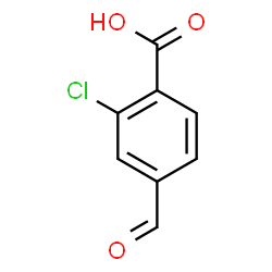 ChemSpider 2D Image | 2-Chloro-4-formylbenzoic acid | C8H5ClO3