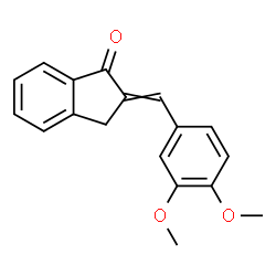 ChemSpider 2D Image | 2-(3,4-Dimethoxybenzylidene)-1-indanone | C18H16O3