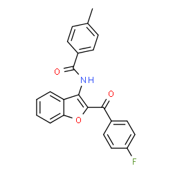 ChemSpider 2D Image | N-[2-(4-Fluorobenzoyl)-1-benzofuran-3-yl]-4-methylbenzamide | C23H16FNO3