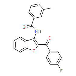 ChemSpider 2D Image | N-[2-(4-Fluorobenzoyl)-1-benzofuran-3-yl]-3-methylbenzamide | C23H16FNO3