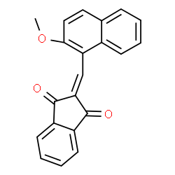 ChemSpider 2D Image | 2-[(2-Methoxy-1-naphthyl)methylene]-1H-indene-1,3(2H)-dione | C21H14O3