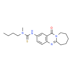 ChemSpider 2D Image | 1-Butyl-1-methyl-3-(12-oxo-6,7,8,9,10,12-hexahydroazepino[2,1-b]quinazolin-2-yl)thiourea | C19H26N4OS