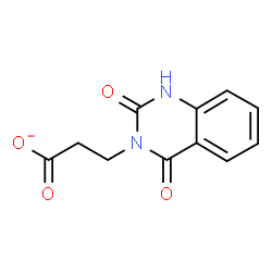 ChemSpider 2D Image | 3-(2,4-Dioxo-1,4-dihydro-3(2H)-quinazolinyl)propanoate | C11H9N2O4