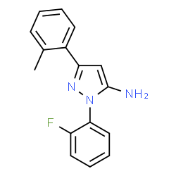 ChemSpider 2D Image | 1-(2-Fluorophenyl)-3-(2-methylphenyl)-1H-pyrazol-5-amine | C16H14FN3