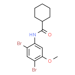 ChemSpider 2D Image | N-(2,4-Dibromo-5-methoxyphenyl)cyclohexanecarboxamide | C14H17Br2NO2