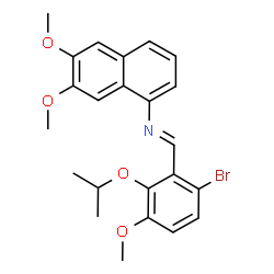 ChemSpider 2D Image | N-(6-Bromo-2-isopropoxy-3-methoxybenzylidene)-N-(6,7-dimethoxy-1-naphthyl)amine | C23H24BrNO4