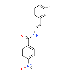 ChemSpider 2D Image | N'-(3-Fluorobenzylidene)-4-nitrobenzohydrazide | C14H10FN3O3