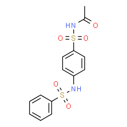 ChemSpider 2D Image | N-({4-[(Phenylsulfonyl)amino]phenyl}sulfonyl)acetamide | C14H14N2O5S2