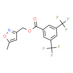 ChemSpider 2D Image | (5-Methyl-1,2-oxazol-3-yl)methyl 3,5-bis(trifluoromethyl)benzoate | C14H9F6NO3