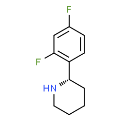 ChemSpider 2D Image | (2S)-2-(2,4-Difluorophenyl)piperidine | C11H13F2N