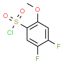 ChemSpider 2D Image | 4,5-Difluoro-2-methoxybenzenesulfonyl chloride | C7H5ClF2O3S