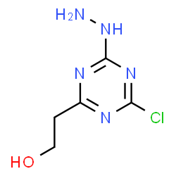 ChemSpider 2D Image | 2-(4-Chloro-6-hydrazino-1,3,5-triazin-2-yl)ethanol | C5H8ClN5O