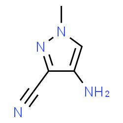 ChemSpider 2D Image | 4-Amino-1-methyl-1H-pyrazole-3-carbonitrile | C5H6N4