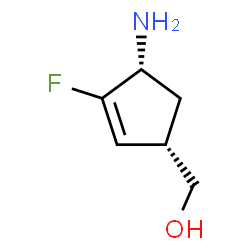 ChemSpider 2D Image | [(1S,4R)-4-Amino-3-fluoro-2-cyclopenten-1-yl]methanol | C6H10FNO