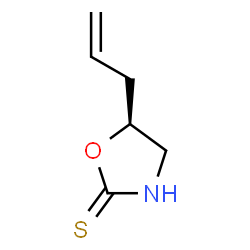 ChemSpider 2D Image | (5S)-5-Allyl-1,3-oxazolidine-2-thione | C6H9NOS