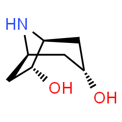 ChemSpider 2D Image | (1S,3R,5S,6R)-8-Azabicyclo[3.2.1]octane-3,6-diol | C7H13NO2