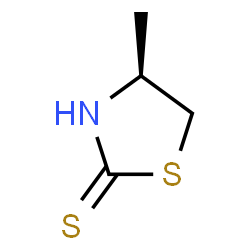 ChemSpider 2D Image | (4S)-4-Methyl-1,3-thiazolidine-2-thione | C4H7NS2