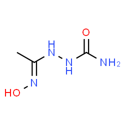 ChemSpider 2D Image | 2-[(1E)-N-Hydroxyethanimidoyl]hydrazinecarboxamide | C3H8N4O2