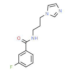ChemSpider 2D Image | 3-Fluoro-N-[3-(1H-imidazol-1-yl)propyl]benzamide | C13H14FN3O