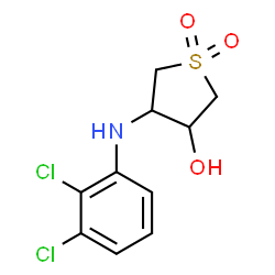 ChemSpider 2D Image | 4-[(2,3-Dichlorophenyl)amino]tetrahydro-3-thiopheneol 1,1-dioxide | C10H11Cl2NO3S