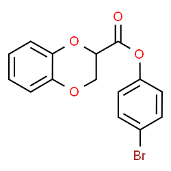 ChemSpider 2D Image | 4-Bromophenyl 2,3-dihydro-1,4-benzodioxine-2-carboxylate | C15H11BrO4
