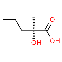 ChemSpider 2D Image | (2S)-2-Hydroxy-2-methylpentanoic acid | C6H12O3