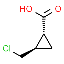 ChemSpider 2D Image | trans-2-(chloromethyl)cyclopropanecarboxylic acid | C5H7ClO2