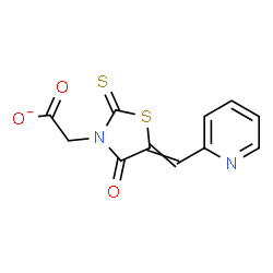 ChemSpider 2D Image | [4-Oxo-5-(2-pyridinylmethylene)-2-thioxo-1,3-thiazolidin-3-yl]acetate | C11H7N2O3S2