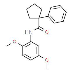 ChemSpider 2D Image | N-(2,5-Dimethoxyphenyl)-1-phenylcyclopentanecarboxamide | C20H23NO3