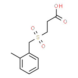 ChemSpider 2D Image | 3-[(2-Methylbenzyl)sulfonyl]propanoic acid | C11H14O4S