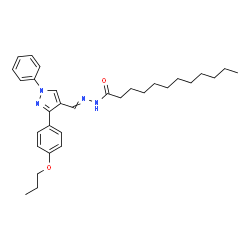 ChemSpider 2D Image | N'-{[1-Phenyl-3-(4-propoxyphenyl)-1H-pyrazol-4-yl]methylene}dodecanehydrazide | C31H42N4O2