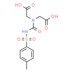 ChemSpider 2D Image | 2,2'-({[(4-Methylphenyl)sulfonyl]carbamoyl}imino)diacetic acid | C12H14N2O7S