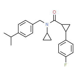 ChemSpider 2D Image | N-Cyclopropyl-2-(4-fluorophenyl)-N-(4-isopropylbenzyl)cyclopropanecarboxamide | C23H26FNO