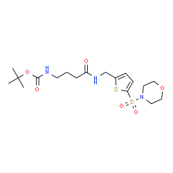 ChemSpider 2D Image | 2-Methyl-2-propanyl [4-({[5-(4-morpholinylsulfonyl)-2-thienyl]methyl}amino)-4-oxobutyl]carbamate | C18H29N3O6S2