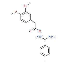 ChemSpider 2D Image | Amino-N-[2-(3,4-dimethoxyphenyl)acetoxy](4-methylphenyl)methaniminium | C18H21N2O4