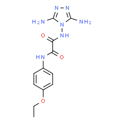 ChemSpider 2D Image | N-(3,5-Diamino-4H-1,2,4-triazol-4-yl)-N'-(4-ethoxyphenyl)ethanediamide | C12H15N7O3