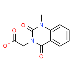 ChemSpider 2D Image | (1-Methyl-2,4-dioxo-1,4-dihydro-3(2H)-quinazolinyl)acetate | C11H9N2O4