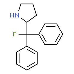 ChemSpider 2D Image | 2-[Fluoro(diphenyl)methyl]pyrrolidine | C17H18FN