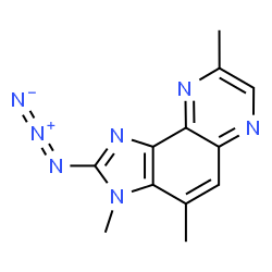 ChemSpider 2D Image | 2-Azido-3,4,8-trimethyl-3H-imidazo[4,5-f]quinoxaline | C12H11N7