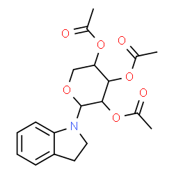 ChemSpider 2D Image | 1-(2,3,4-Tri-O-acetylpentopyranosyl)indoline | C19H23NO7