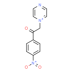 ChemSpider 2D Image | 1-[2-(4-Nitrophenyl)-2-oxoethyl]pyrazin-1-ium | C12H10N3O3