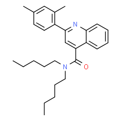 ChemSpider 2D Image | 2-(2,4-Dimethylphenyl)-N,N-dipentyl-4-quinolinecarboxamide | C28H36N2O